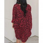 Valphsio Womens Beach Cover Ups Kimono Cardigan Leopard Casual Open Front Chiffon Coat Tops