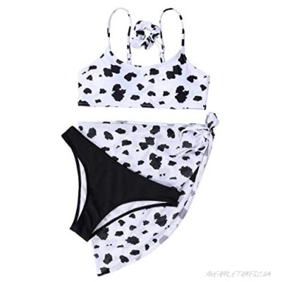Women ’s Bikini Two Piece Swimsuit Cow Print Bathing Suit with Chain Link