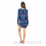 Ashford & Brooks Women's Sweater Fleece Lounge Hooded Zip Up Tunic Shirt