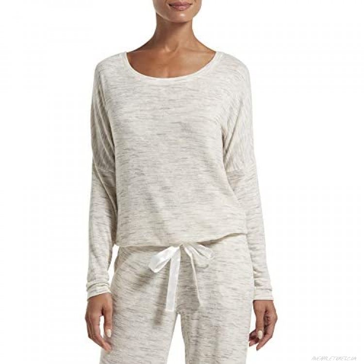 HUE Women's Knit Long Sleeve Pajama Sleep Shirt
