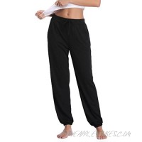 Aibrou Pajama Pants for Womens Sweatpants Jogger Pant Cotton Stretch Knit Lounge Pants Bottoms