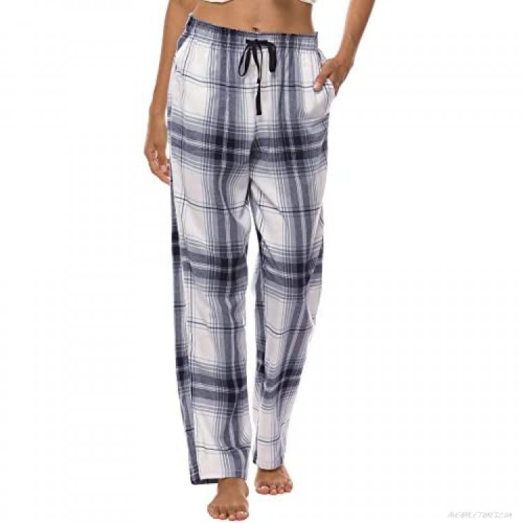 AjezMax Women's Pajama Bottoms Cotton Plaid Lounge Pants Long Sleepwear Pajama Pants