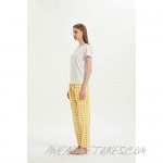 ALLAXDO Womens Pajama Pants Cotton Sleep Pants with Pockets Wide Leg Lounge Pants Comfy & Casual