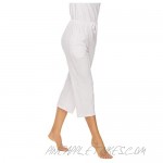 AvaCostume Women's Cotton Capri Lounge Sleepwear Pajama Pants