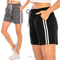 Enjoyoself 1-2 Pack Women Sport Shorts Athletic Running Workout Track Short Pants Sleeping Pajama Shorts Lounge