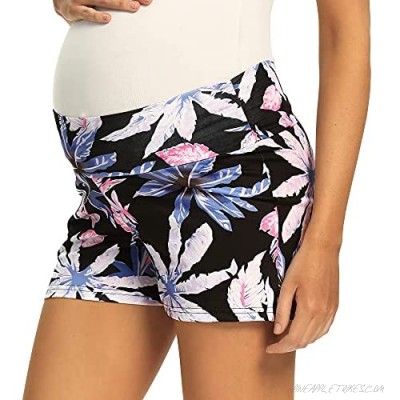 fitglam Women's Maternity Shorts Summer Lounge Yoga Pajama Active Pregnancy Short Pants