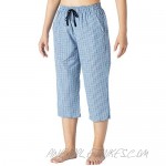 JINSHI Women's Capri Pajama Pant Lounge Pants Pj Bottom Home Sleepwear with Pocket