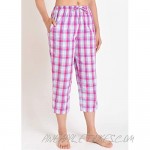 Latuza Women's Capri Pajama Pants Cotton PJ Bottoms with Pockets