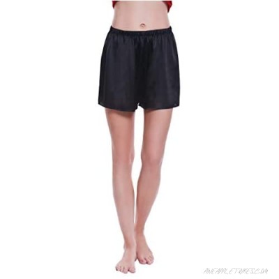 LEPTON 19mm 100% Premuim Mulberry Silk Shorts- Womens Pajama Shorts- Soft Sleepwear Lounge Shorts- Sleeping Shorts for Women