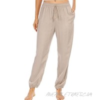 Les umes Womens Lounge Pants Loose Yoga Sweatpants Drawsting Workout Joggers Lightweight Comfy Pajama Pants