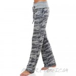 Loving People Women's French Terry Lounging Flare Pants with Pockets