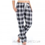 PajamaMania Women's Cotton Flannel Pajama PJ Pants with Pockets