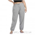 ZERDOCEAN Women's Plus Size Casual Lounge Pants Cotton Pajama Pants Bottoms Drawstring with Pockets