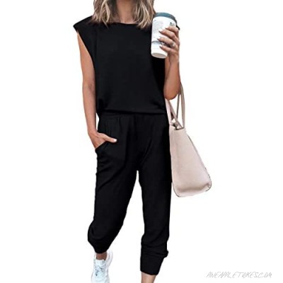 Dokotoo Women Solid Two Piece Outfit Crewneck Pullover Tops and Long Pants Sweatsuits Tracksuits Loungewear