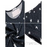 Ekouaer Womens Pajama Set Short Sleeve Sleepwear Star Print Nightwear Soft Pjs Lounge Sets with Pockets