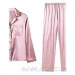 LYANER Women's Pajamas Set 7pcs Silk Satin Sleepwear Loungewear Cami Shirt Pj Set
