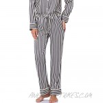 Serenedelicacy Women's Satin Pajama Set Long Sleeve Button Sleepwear 2-Piece Pj Lounge Set