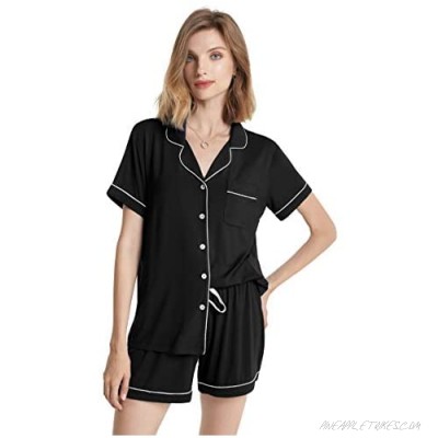 SIORO Ladies Pajamas Short Sleeve Women's Pajamas Super Soft Pj Sets for Women Sleepwear Loungewear S-XL