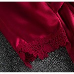 Women's Nightgown Silk Satin Camisole Pajama Dress Lingerie Cover Up Cardigan 5 PCS