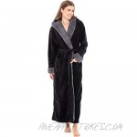 Alexander Del Rossa Women's Warm Fleece Robe with Hood Long Plush Sherpa Bathrobe