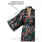 BABEYOND Long Kimono Robe Plus Size Satin Kimono Cover Up Loose Cardigan Top