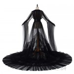 Bridal Dressing Robe Tulle Illusion Long Wedding Scarf Lingerie Robe Sexy Nightgown for Women