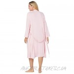 Dreams & Co. Women's Plus Size Knit Gown And Robe Set