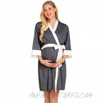 Ekouaer Maternity Nursing Robe Delivery Nightgowns Hospital Breastfeeding Gown
