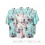Floral Bridal Party Bride & Bridesmaid Robe Sets Sizes 2 to 18 Mid Length