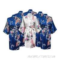 Floral Bridal Party Bride & Bridesmaid Robe Sets Sizes 2 to 18 Mid Length