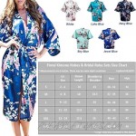 Floral Bridal Party Bride & Bridesmaid Robes Set of 5 Sizes 2 to 18 Mid Length