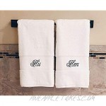 His and Hers Bath Towel Set | Anniversary Wedding Engagement Gifts for Couples
