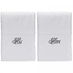 His and Hers Bath Towel Set | Anniversary Wedding Engagement Gifts for Couples