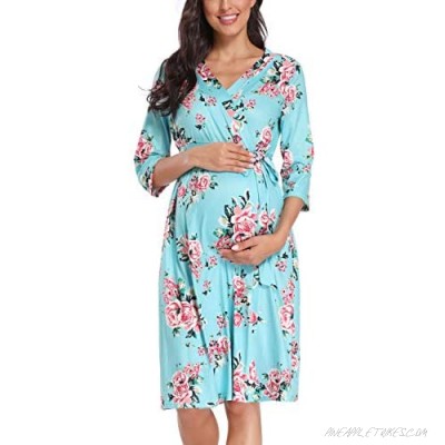 Maternity Hospital Robe Labor and Delivery Nursing Robe Maternity Sleepwear Pregnancy and Postpartum Breastfeeding