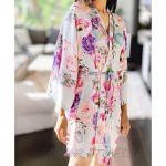 ModParty Women Floral Succulent Robe Bride Dressing Gown Floral Wedding Bridesmaid Kimono Robe