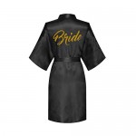 MORFORU Women Bride Bridesmaid Gold Glittering One Size Robe for Wedding Party Getting Ready Short