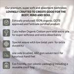 Organic Cotton Terry Bathrobe Spa Robe Soft Absorbent Men Women S/M-L/XL