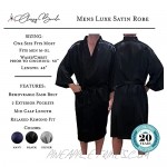Personalized Mr. Satin Groom Robe - Black
