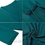 Samring Robe for Women Kimono Robes Soft Bamboo Sleepwear Short Knit Bathrobe Ladies Loungewear S-XXL