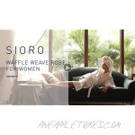 SIORO Waffle Robes for Women Kimono Cotton Lightweight Robe Ladies Nightwear Unisex bathrobe S~XL