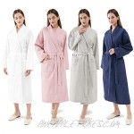 Teslin Women's Robe Circle Waffle Robes Lightweight Cotton Bathrobe Full Length