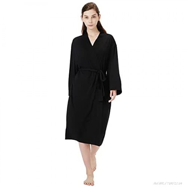 Women Kimono Robes Long Robe Knit Bathrobe Lightweight Soft Sleepwear S-3XL