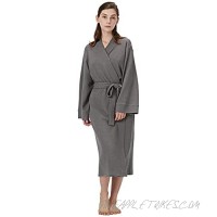 Women Kimono Robes Long Robe Waffle Bathrobe Lightweight Soft Sleepwear S-3XL