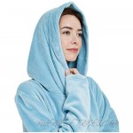 Women’s Long Fuzzy Hoodie Robe and Short Plush Hooded Robe Cozy and Warm.