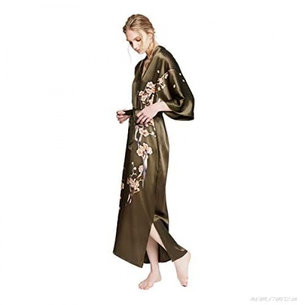 Women's Silk Kimono Robe Long - Handpainted