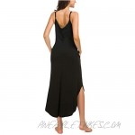 AVIIER Long Nightgowns for Women Sleeveless Full Slip Night Dress Cotton Chemise Dresses