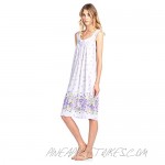 Casual Nights Women's Sleeveless Embroidered Pointelle Nightgown Sleep Dress