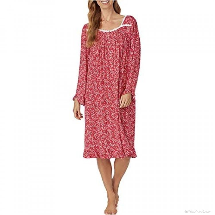 Eileen West Floral Print Jersey Knit Modal Waltz Nightgown C5020146