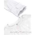 Ekouaer Nightgown Womens Long Sleeve Warm Sleepwear V-Neck Lace Victoiran Loungewear S-XXL