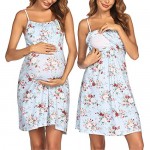 Ekouaer Women's Nursing Nightgown Maternity Dress Breastfeeding Gown Full Slips Sleepwear